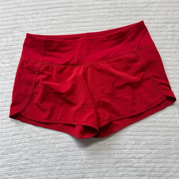 lululemon athletica Women's Bold Red Athletic Shorts - Picture 5 of 5